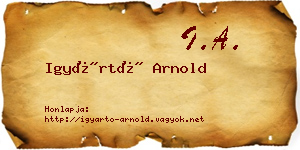 Igyártó Arnold névjegykártya
