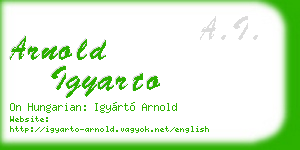 arnold igyarto business card