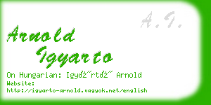 arnold igyarto business card